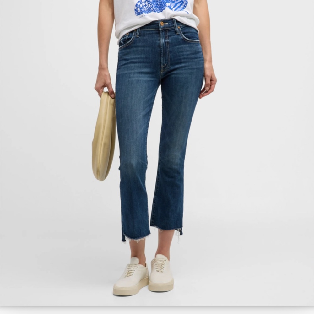 Mother Insider Crop Step Frayed Jeans